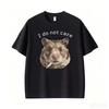 Funny Smoking Hamster Animals Absurdist Meme " I Do Not Care*T Shirts Men Women Summer 100% Cotton Oversized T Shirts Streetwear