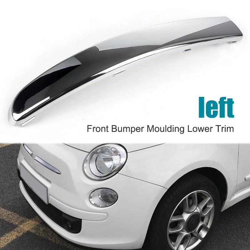 For Fiat 500 2007 2008 2009 2010 2011 2012-2015 Chrome Silver Front Bumper Upper Grill Moulding Lower Trim 735455056 735455057