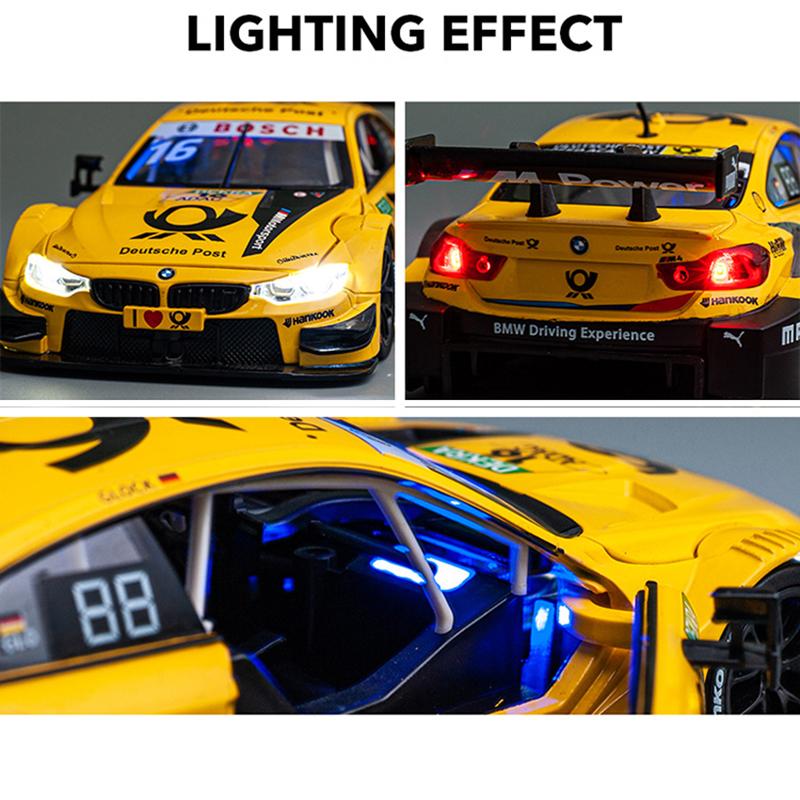 Model de mașină la scară 1/24 pentru BMW IM M4 GT3 mașină de curse sport mașină de curse model de jucărie din aliaj de metal turnat prin presare, copie în miniatură