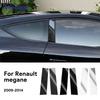 For Renault Megane 3 III MK3 Hatchback 2009-2012 2013 2014 B Pillars Sticker Carbon Fiber Pattern Black Car Window Pillar Posts