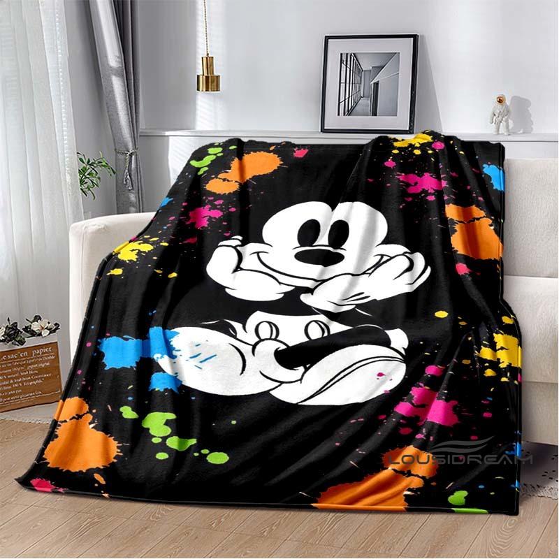 Die Mickey Maus Cartoon-Decke ist flauschig und weich, geeignet für Kinder und Erwachsene und perfekt für Zuhause, Reisen, Camping an
