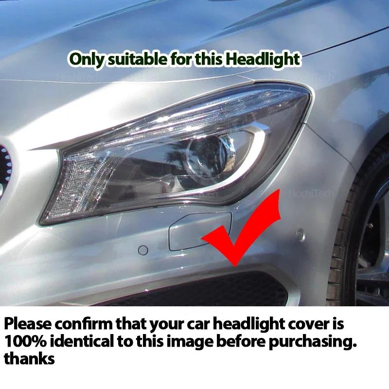 2Pcs/2 Pair Car Headlight Cover for Mercedes-Benz C117 W117 CLA 2013-2016 Lampshade Bright Shell Head Lamp Lens Covers
