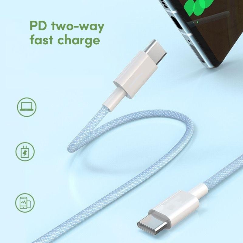 Fast Charging Type-C Cable PD35W Quick Charger Cord Support Data Transfer 480Mbps for Phone 15 Series Smartphones