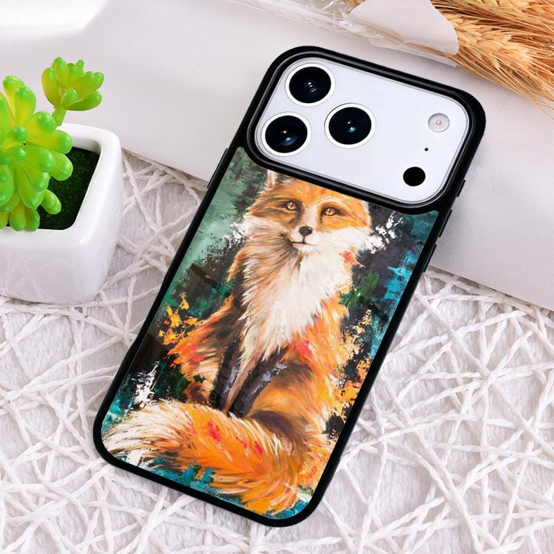 Fox Art Phone Case for iPhone 17 Air 16 15 11 12 14 13 Pro Max Shockproof Cover