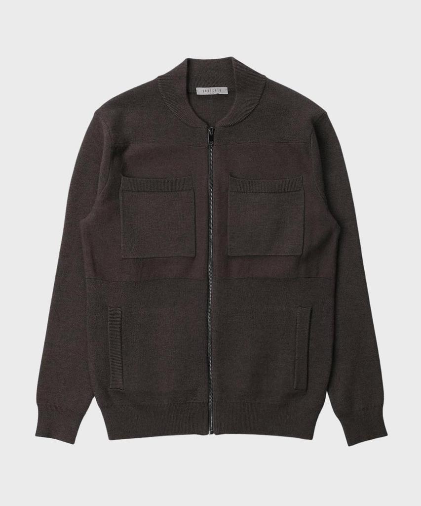 Panicale Cotton Zip-Up Knit Cardigan 4 Colors