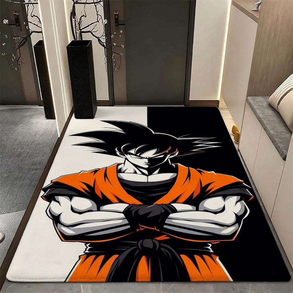 Super Saiyan Goku Patterned Rug Allseason Carpet For Kids Bedroom Play Area Home Decor Valentine'S Day Gift