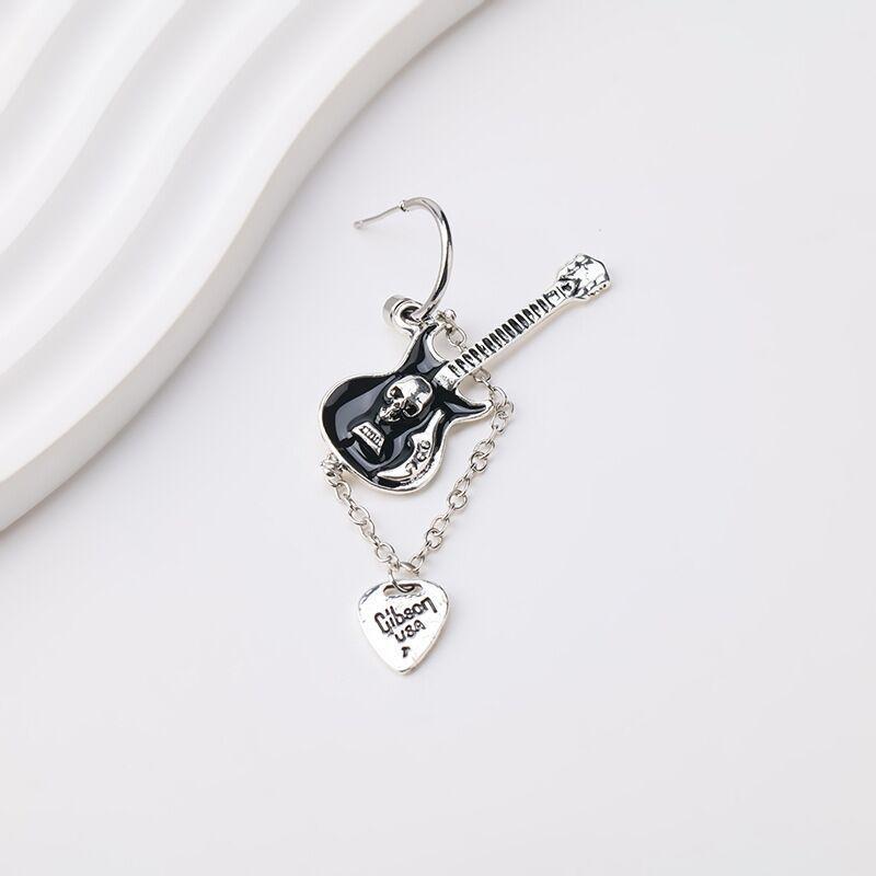 Clavicle Chain Ins Style Dark Gothic Rock Punk Skull Guitar Necklace