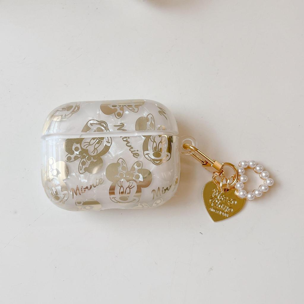 Compatible with AirPods Pro2 earphone protective case, simple shell-pattern softshell Apple 1st/2nd/3rd Gen Bluetooth pendant