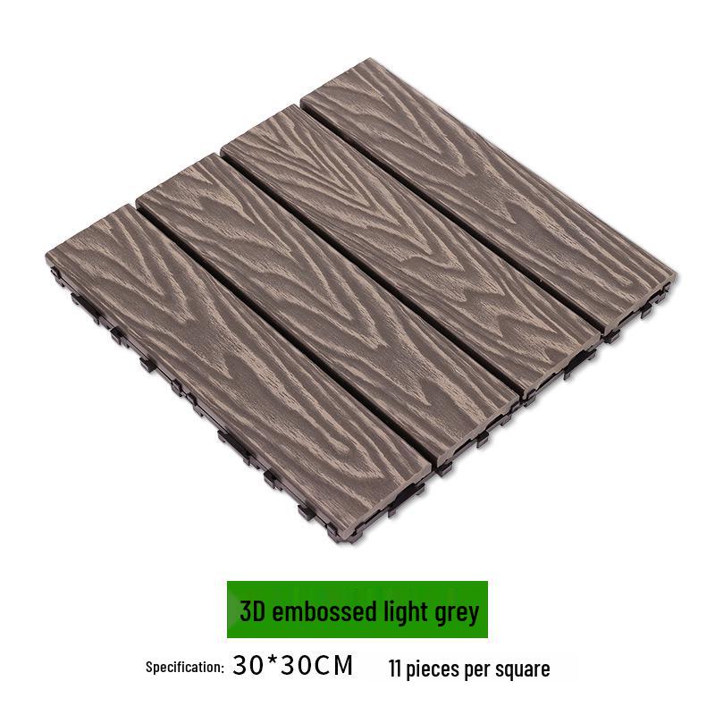 Waterproof WPC Balcony & Garden Flooring - Easy Snap-On, Anti-Corrosion, Ideal for Outdoors & Indoors.