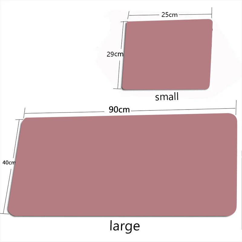 Pink and Green Mouse Pad Solid Color Gaming HD Mousepad XL Keyboard Pads Non-Slip Carpet Desk Mat Office Accessories Table Mats