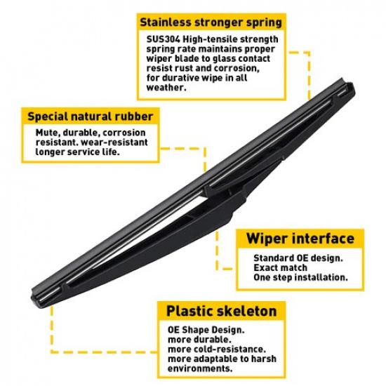 Rear Window Wiper Windshield Arm & Blade Fit for 2011-2017 Kia Sorento Rio