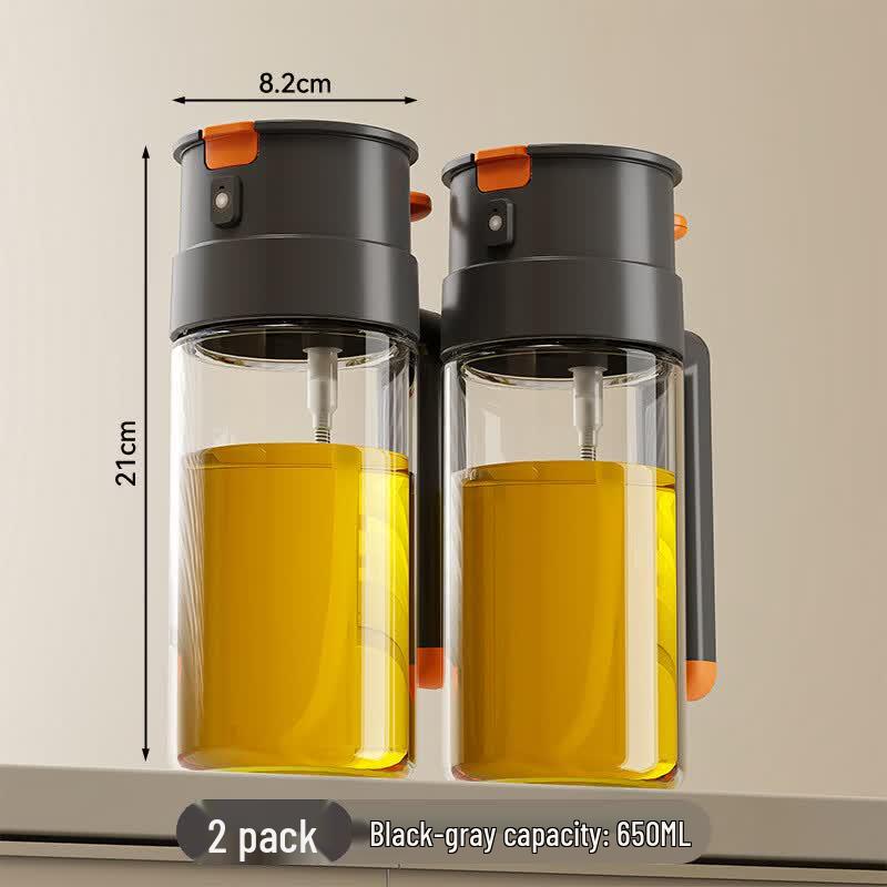 Oeny Glass Oil Sprayer & Dispenser Bottle Set