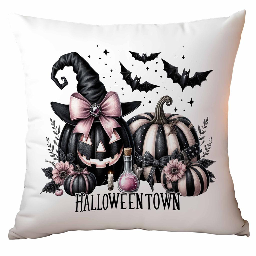 New Black Pink Halloween Pillowcase Home Holiday Decorative Cushion Pillowcase
