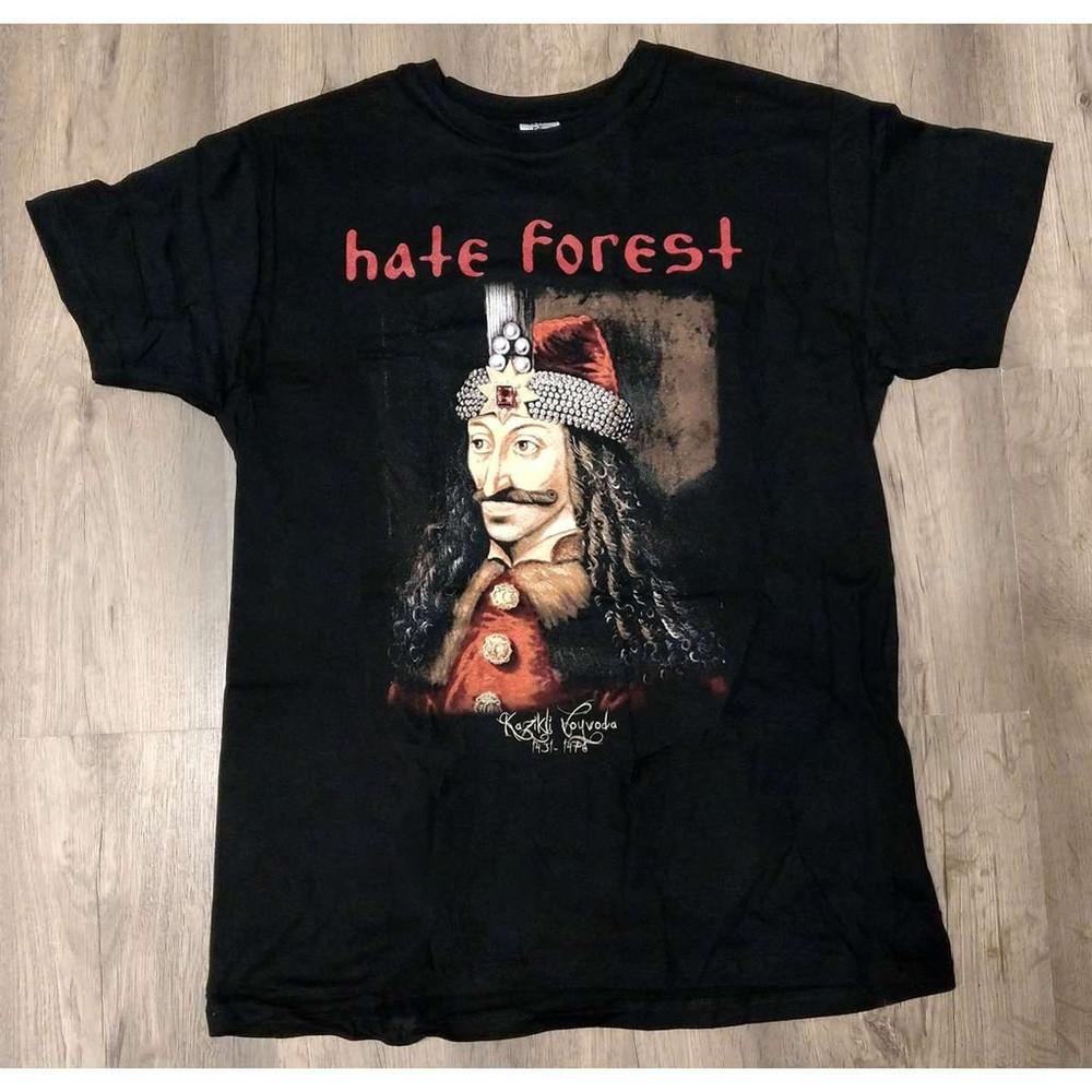 Винтажная Футболка Унисекс S-5XL с изображением группы Hate Forest и Казikli-вождя AR066 XXXXL