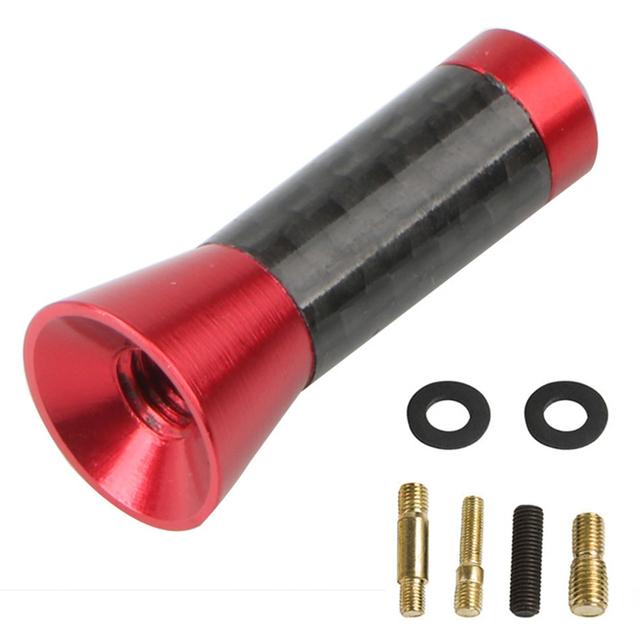 Car Roof Antenna Carbon Fiber 3.5/8/12cm Radio Aerial Antenna Radio FM/AM Metal Receiving Antennas Short Stubby Mast Antenna