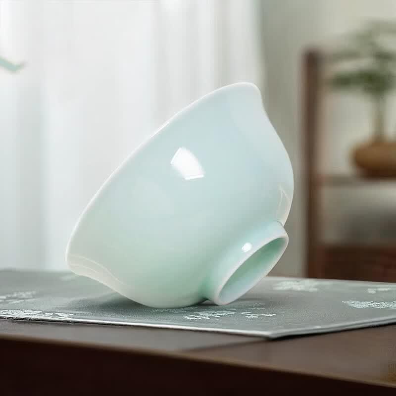 Aowei Jingdezhen Shadow Green Porcelain Dinnerware Set
