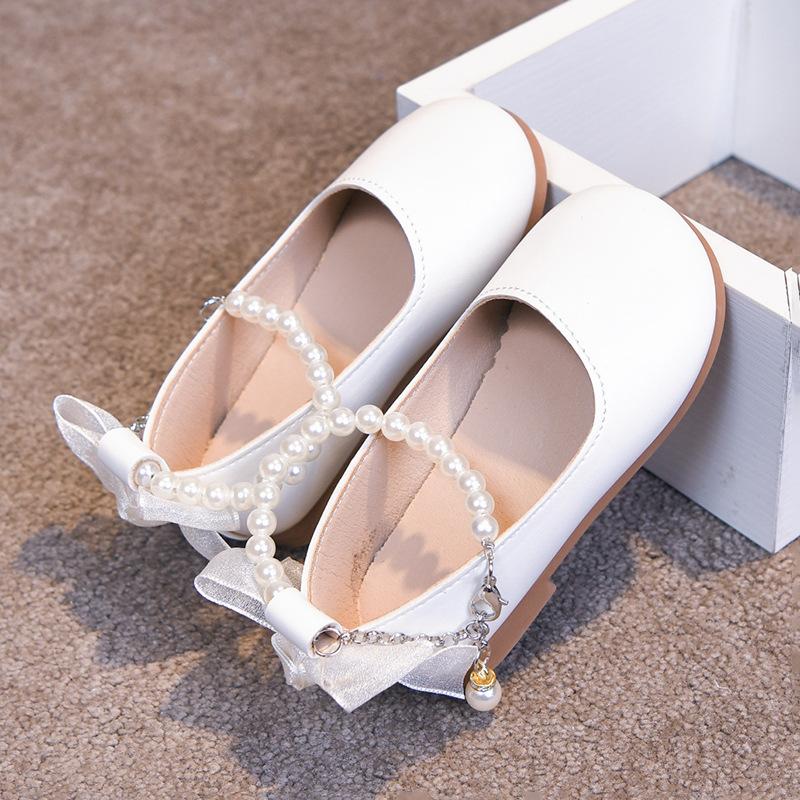

Anti-slip and Cute Girl s Single Shoes with One-piece Buckle Design 36 білий