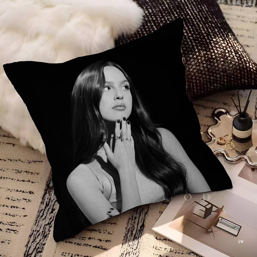 

Hot Pop OOlivia Rodrigo Cushion Cover Pillowcase Upholstery Sofa Throw Pillow Home Decor Pillowcas 30x30 cm