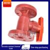 FRPP Red Plastic Corrosion-Resistant Ball Valve for Pharmaceutical and Chemical Use.
