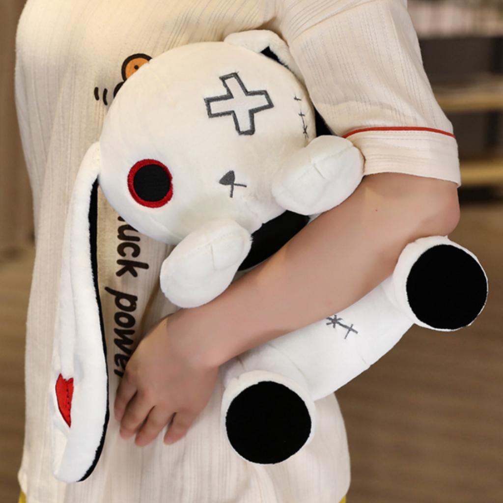 Spooky Gothic Stuffed Rabbit Plush Toys Spooky Gothic Bunny Stuffed Animal Cute Horror Dreadful Doll For Kids Halloween Gift