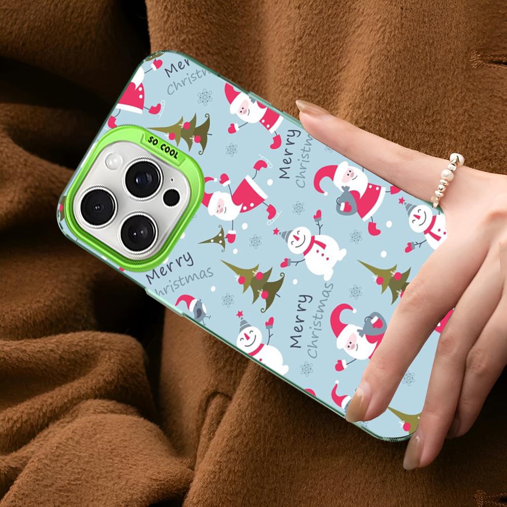 Weihnachts-Cartoon-Neujahrs-Handyhülle Für IPhone 16 15 14 13 12 11 Pro Max X XR XSMAX 8 7 Plus Matte Stoßfeste Rückabdeckung