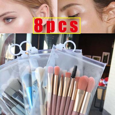 Set di 8 pennelli per il trucco, mini pennelli per fard, ombretti, applicatori professionali per fondotinta in polvere sciolta, strumenti per il trucco
