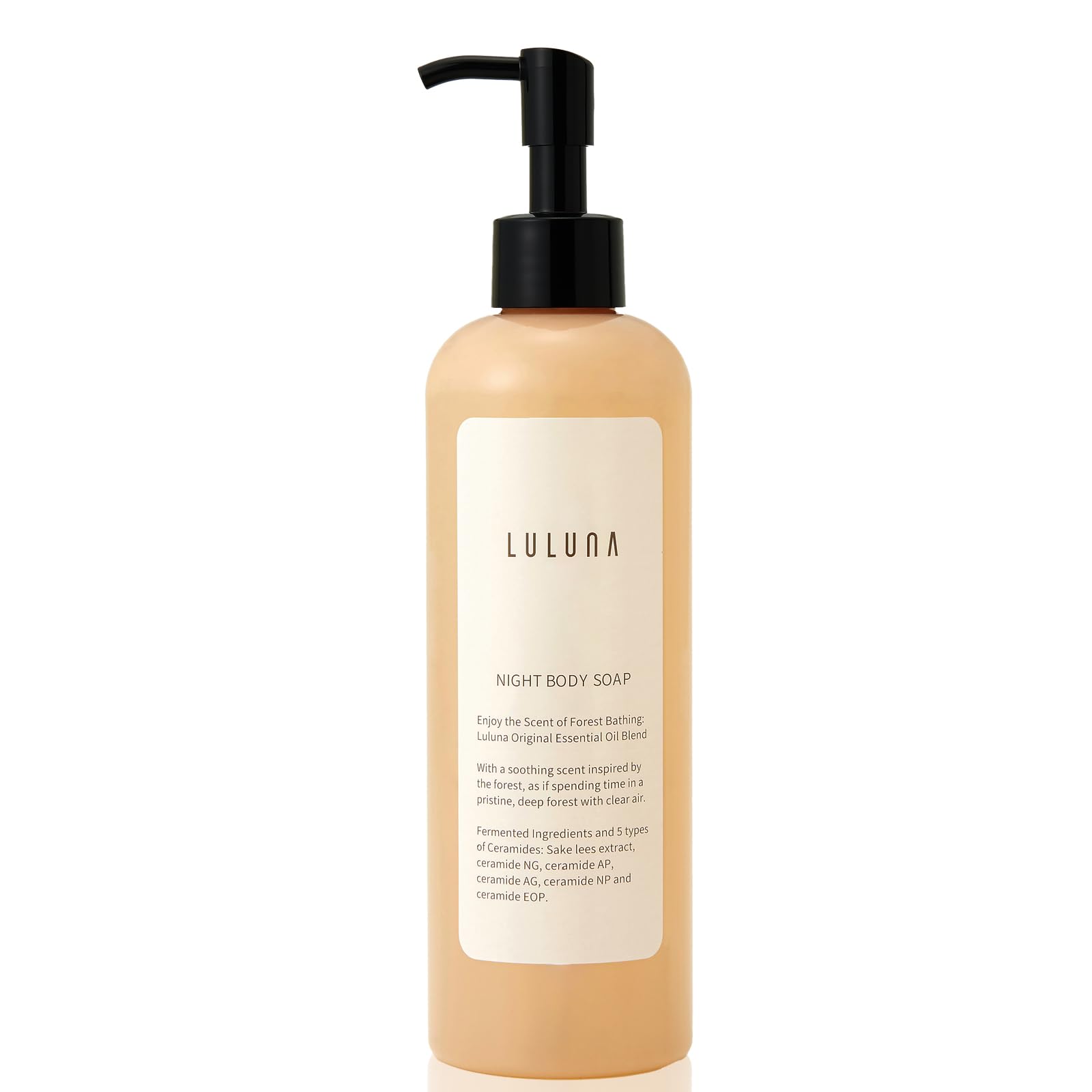 

LULUNA Types of Human Hinoki Scent Body Night Body Soap Gentle on the Contains Amino Fermented Beauty and Matured Sake Lees Extract [5 Ceramides,