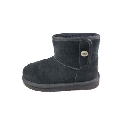 Wygodne Ciepłe Codzienne Niskie Botki Buty dziecięce Czarne 1118890K-BLK