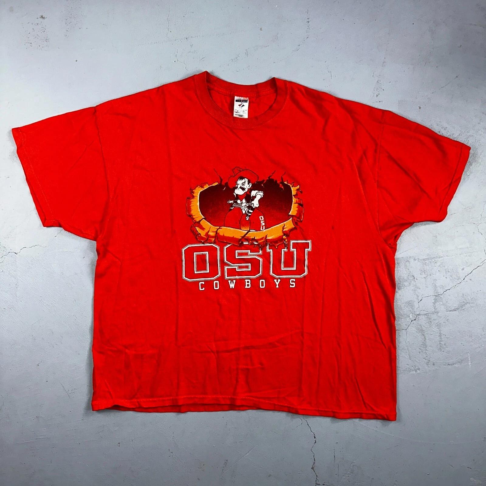 OSU Cowboys VTG T Shirt 90s Oklahoma State 3XL Orange College University 4XL