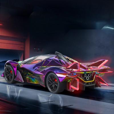 1:24 Apollo Project EVO Electroplating Version Alloy Car Toy Car Model Sound and Light Children's Toy Collectibles Birthday Gift