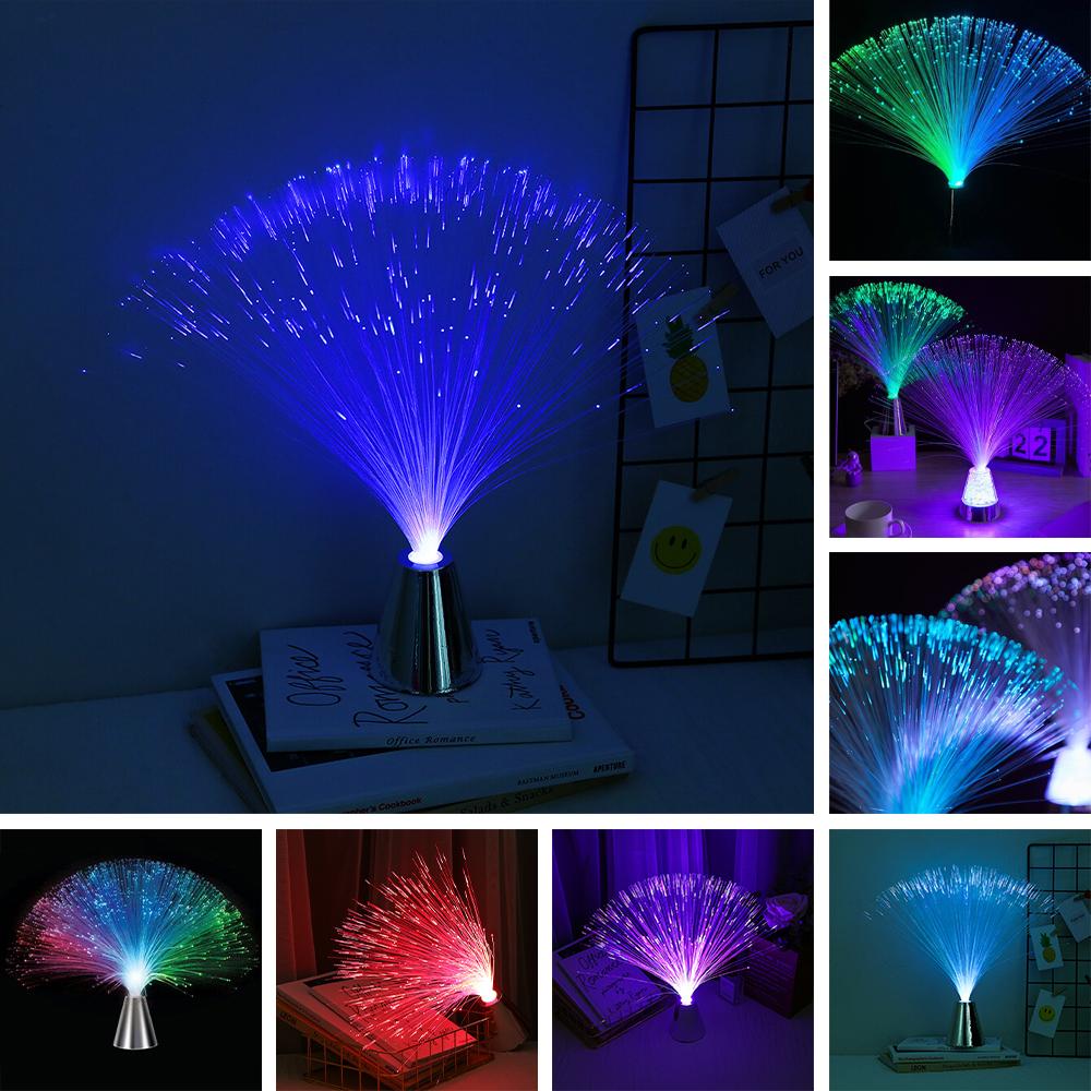 Multicolor LED Fiber Optic Lamp Starry Sky Light LED Luminous Desktop Light Creative Holiday Decoration for Home Bar Coffee
