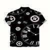 Fashionable and Casual Men's Summer 3D Digital Printed Outdoor Wear, Comfortable Quick Drying Drink and Slim Short Sleeved Shirt