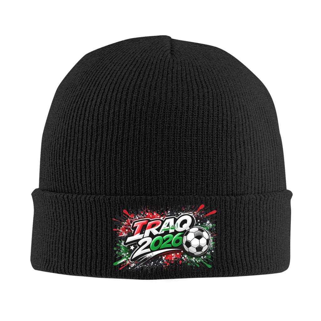Iraq Flag Iraqi Soccer Football Knitted Caps Womens Unisexs Skullies Beanies Winter Hat Warm Melon Cap