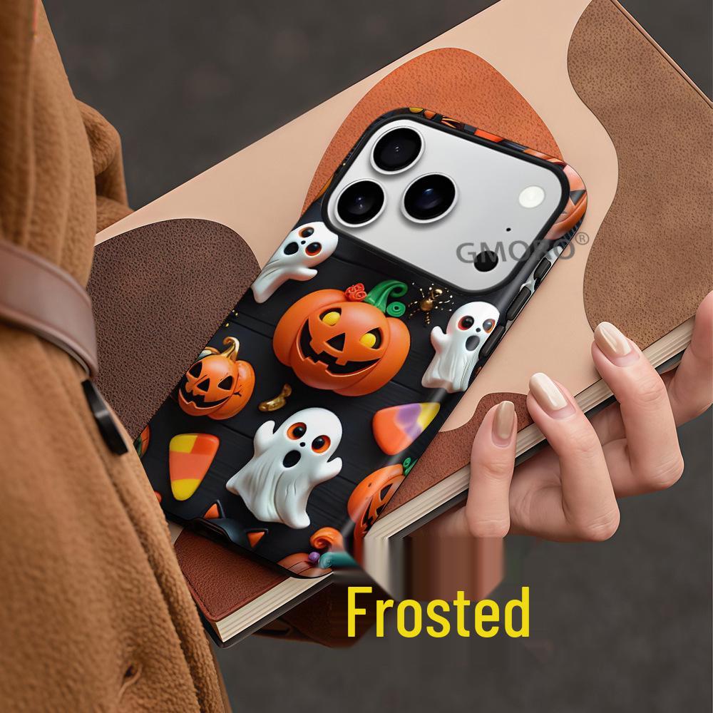 

Halloween Pumpkin Lantern Ghost iPhone Case - Drop-proof, Double Layer for iPhone 14p, 15pro, 16promax, 17 iPhone 16 Pro