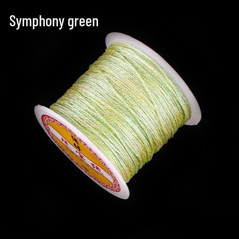 Handmade Red Lanyard Bracelet with Gold Iridescent Gimp Thread