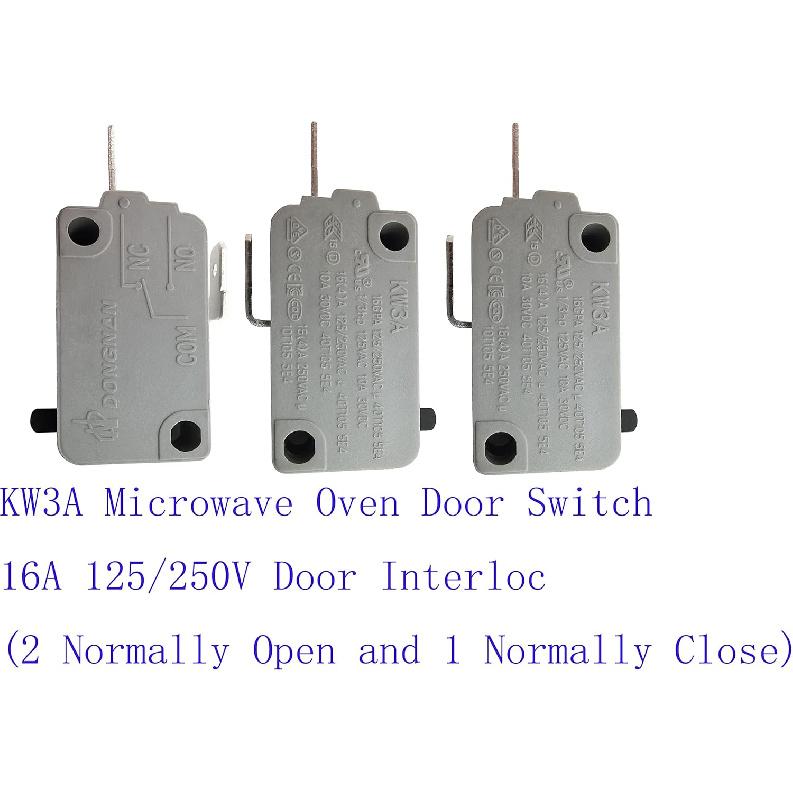 KW3A Microwave Oven Door Switch 16A 125/250V Door Interloc (2 Normally Open and 1 Normally Close)