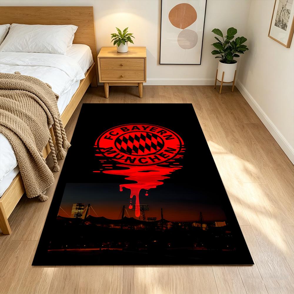 Bayern Munich Football Glory Cleanable Rug Soft Plush Non-slip Bottom Living Room Essential Fashionable Home Decor Housewarming Gift Idea