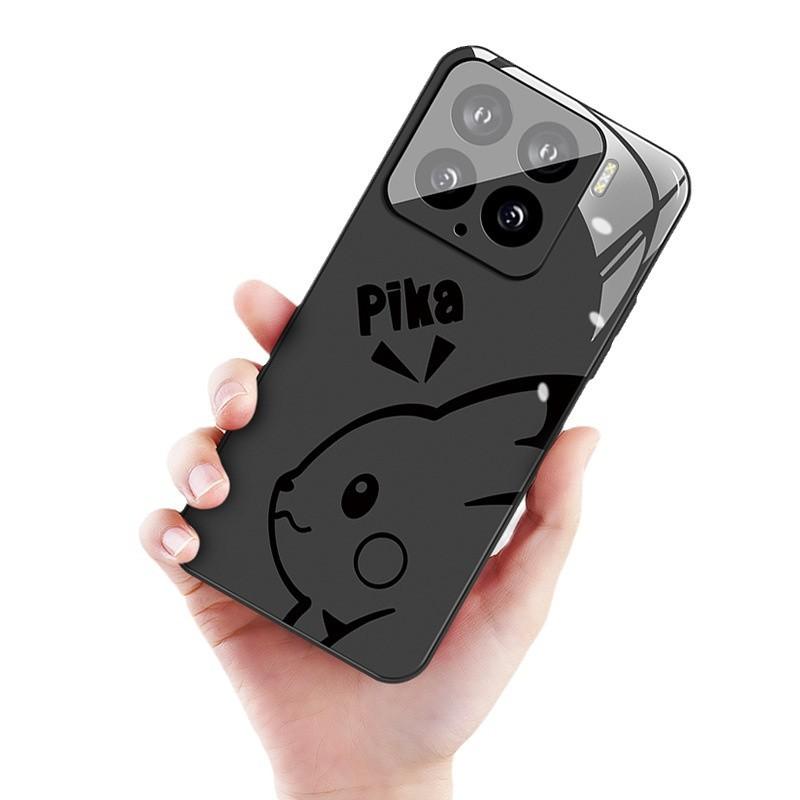 Applicable to Xiaomi 17promax mobile phone case, new 15pro cartoon leather MIUI15ultra ice glass case