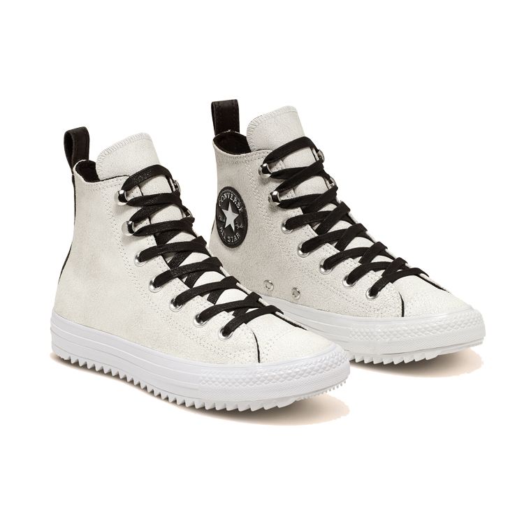 Converse Chuck Taylor All Star Space Mountain Hiker Suede Casual High-Top Canvas Shoes Women Sneakers Pure-White 566112C