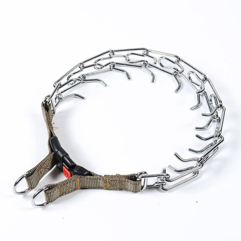 Avtagbar Metallhundträningshalsband med Järnspänne