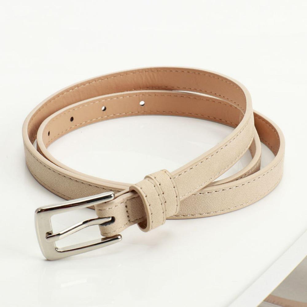 Luxury Design Suede Leather Belt Pin Buckle Frosted Waistband Business Waist Belt  For Women