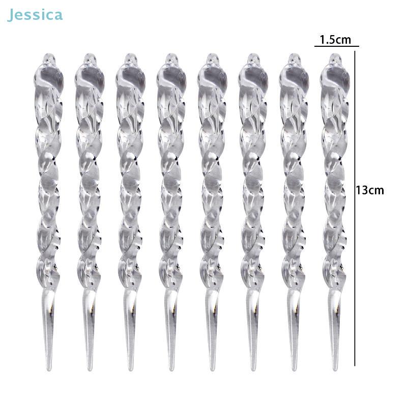 13cm Christmas Simulation Ice Xmas Tree Hanging Ornament Fake Icicle Winter Party Christmas New Year Home Decoration 2026