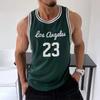 Men's Shirt Sleeveless T-shirt Men's Retro Basketball Shirt Training Fitness Tank Top Quick Drying