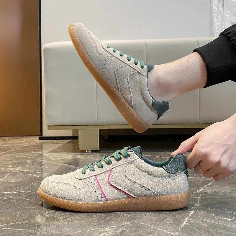 Spring and Autumn New Women's Retro Color Matching Lace-up Low-top Rubber Flat Shoes Fashion Women's Sneakers Vulcanized Shoes