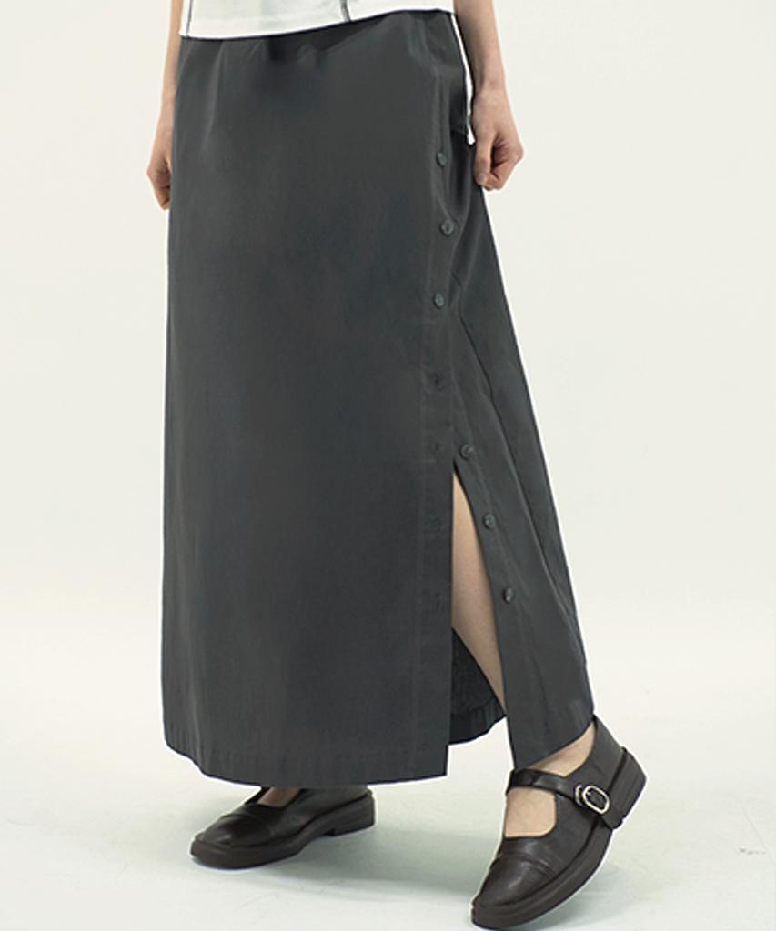 Bonats Palette Bp Button Point Long Skirt_Charcol