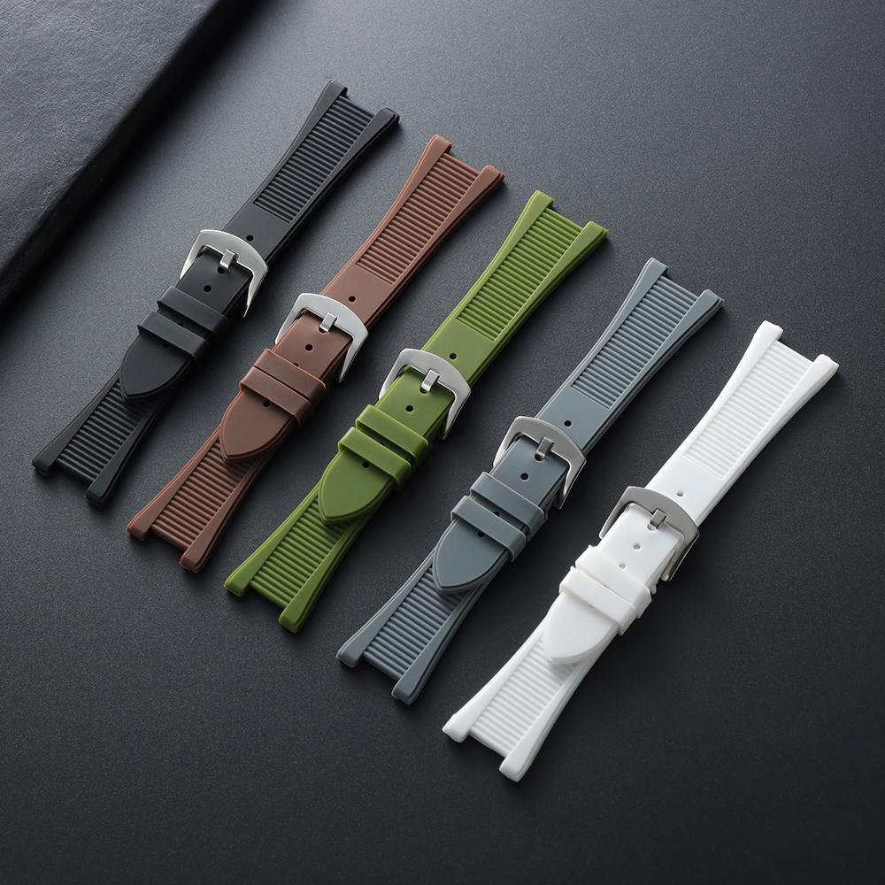 25*13mm Soft Rubber Strap Silicone Watch Band for Patek Philippe for Nautilus 5711/5712/5726/5980 Bracelet Waterproof Wristband