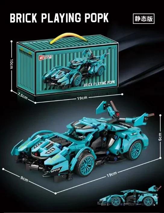 Teknik Yarış Spor Araba Model Yapı Taşları Şehir Mekanik Hız Aracı Süper Araba Tuğla Yapboz Oyuncaklar Çocuk Yetişkin Hediye