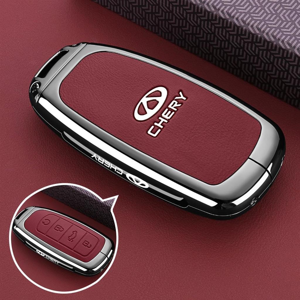 Estuche de Aleación de Zinc para Llave de Coche para Chery Tiggo 7 Pro 8 9 2025 2026 Llavero Funda Remota Bolsa Carcasa Soporte Anillo Accesorios Fob