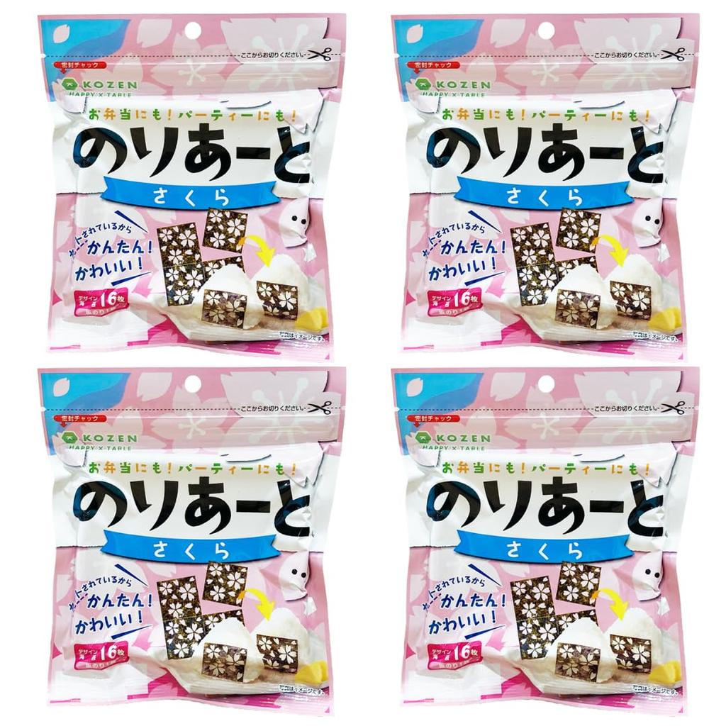 Kozenshoten Nori Art Sakura 16 Sheets 4 Packs