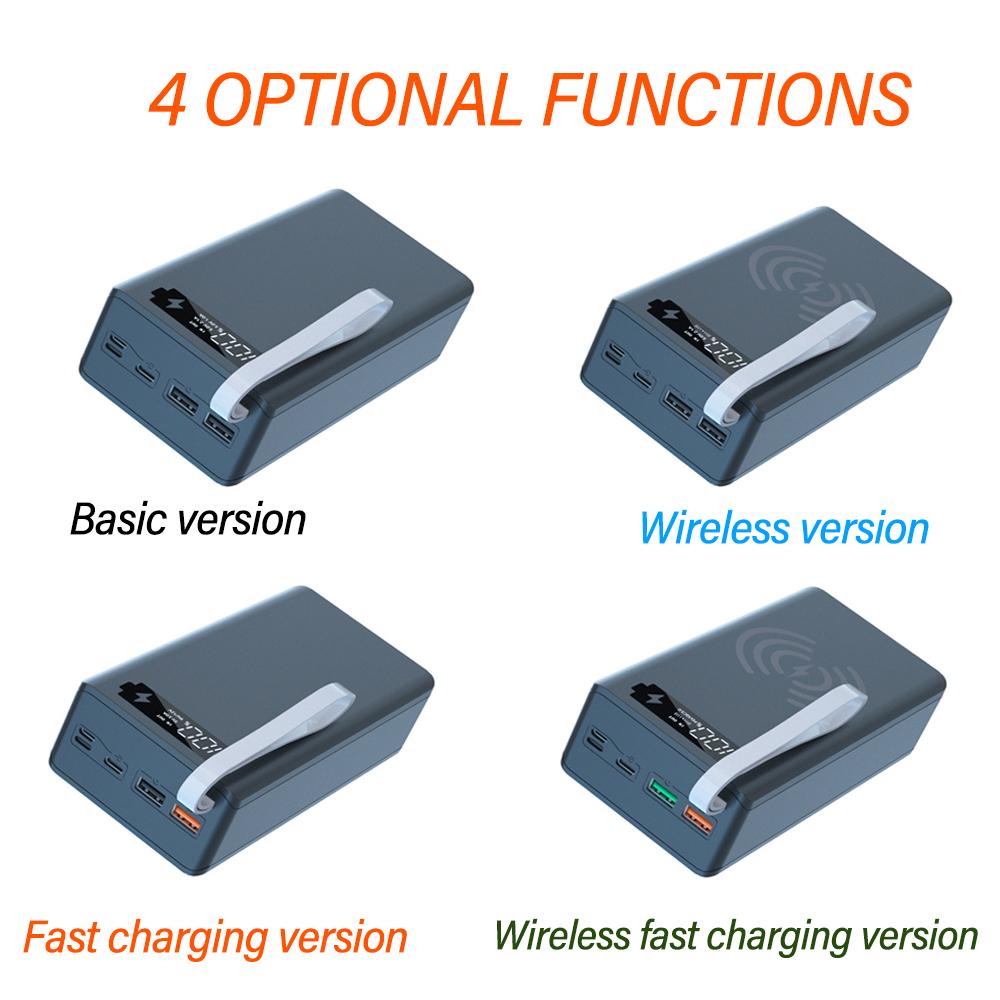 Detachable 14 Cells No Welding 18650 Battery Box Power Bank Kit DIY Mobile Power Supply Shell Module Wireless Charging Function